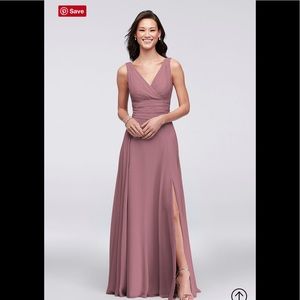 Surplice Tank Long Chiffon Bridesmaid Dress